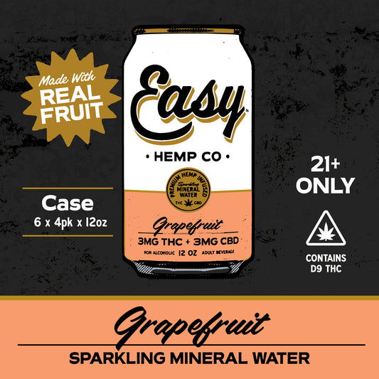 Easy Hemp Co. - Grapefruit Mineral Water Case of 24