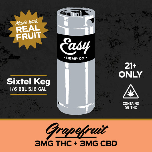 Easy Hemp Co. - Grapefruit Mineral Water 1/6 Keg