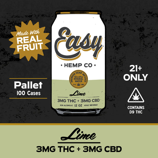Easy Hemp Co. - Lime Mineral Water 100 Case Pallet