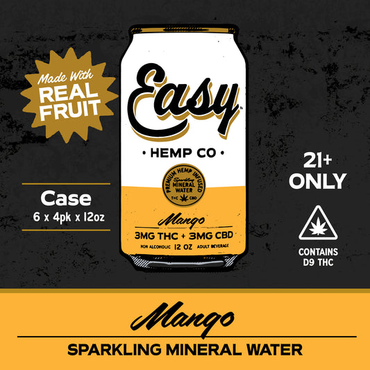 Easy Hemp Co. - Mango Mineral Water Case of 24