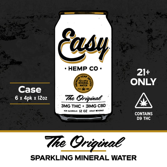 Easy Hemp Co. - The Original Unflavored Mineral Water Case of 24