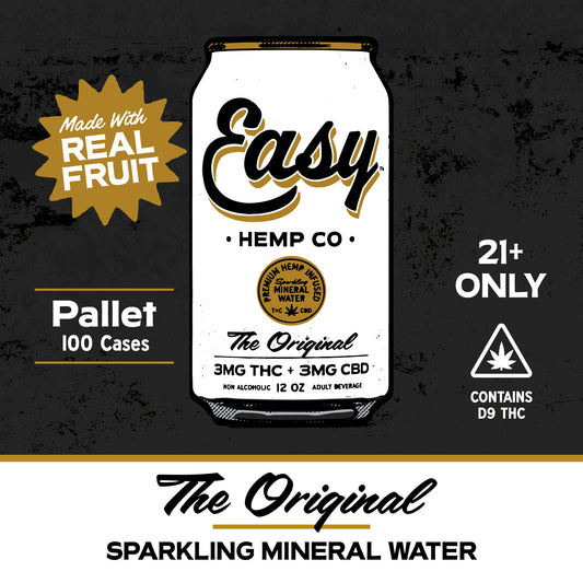 Easy Hemp Co. - The Original Unflavored Mineral Water 100 Case Pallet